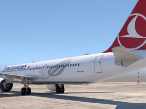 3d turkish airlines a321 neo 3D Model