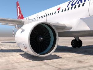3d turkish airlines a321 neo 3D Model