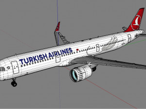 3d turkish airlines a321 neo 3D Model