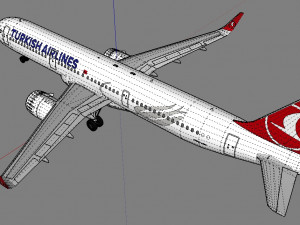 3d turkish airlines a321 neo 3D Model