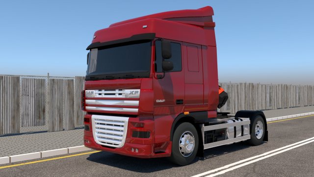 daf xf crane 3D Модель .c4d .max .obj .3ds .fbx .stl .blend 