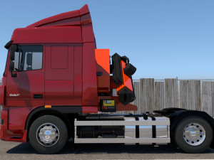 daf xf crane 3D Модель