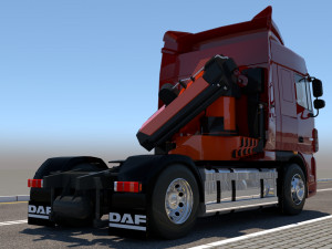 daf xf crane 3D Модель