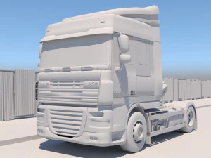 daf xf crane 3D Model