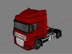daf xf crane 3D Модель