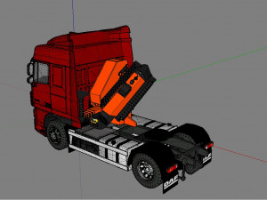 daf xf crane 3D Модель