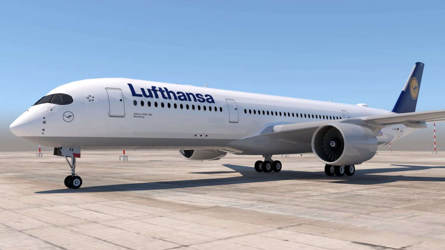 lufthansa a350-900 3d 3D Model .c4d .max .obj .3ds .fbx .stl .blend 