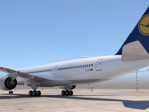 lufthansa a350-900 3d 3D Model