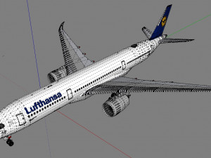lufthansa a350-900 3d 3D Model