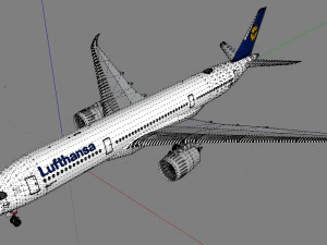 lufthansa a350-900 3d 3D Model