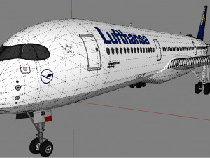 lufthansa a350-900 3d 3D Model