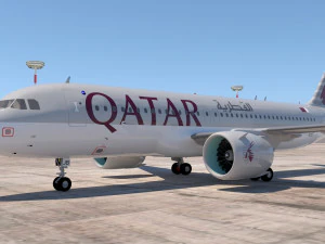 3d qatar airlines a320 neo model 3D Model