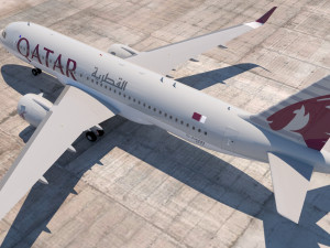 3d qatar airlines a320 neo model Modèle 3D