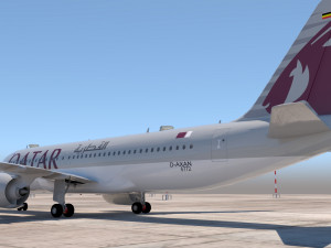 3d qatar airlines a320 neo model Modèle 3D