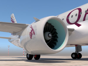 3d qatar airlines a320 neo model Modèle 3D