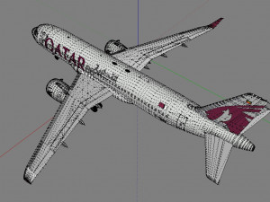 3d qatar airlines a320 neo model Modèle 3D