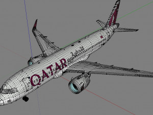 3d qatar airlines a320 neo model Modèle 3D