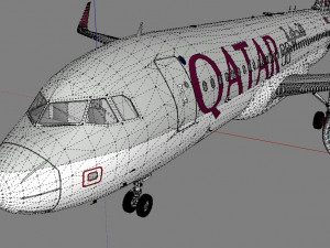 3d qatar airlines a320 neo model Modèle 3D
