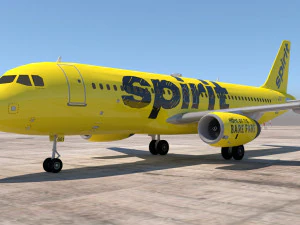 3d spirit airlines a320 3D Model