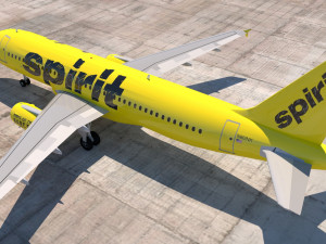 3d spirit airlines a320 Model 3D
