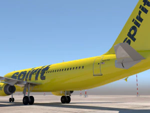 3d spirit airlines a320 3D Model