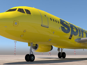 3d spirit airlines a320 Model 3D