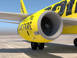 3d spirit airlines a320 3D Model