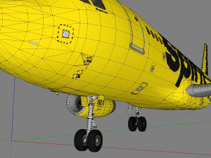 3d spirit airlines a320 3D Model