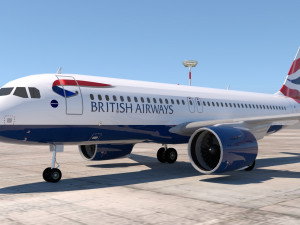3d british airways a320 neo Modelo 3D