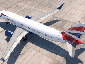 3d british airways a320 neo 3Dモデル