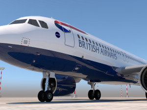 3d british airways a320 neo 3Dモデル