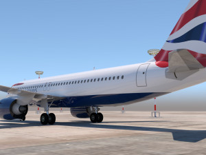 3d british airways a320 neo 3Dモデル