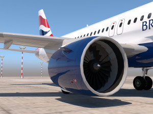 3d british airways a320 neo 3Dモデル