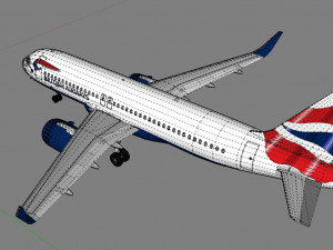 3d british airways a320 neo 3Dモデル