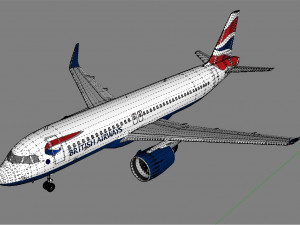 3d british airways a320 neo 3Dモデル