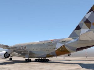 3d etihad airways a380 3D Model