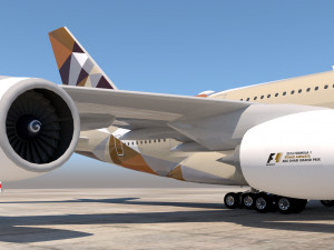 3d etihad airways a380 3D Model