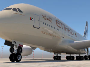 3d etihad airways a380 3D Model