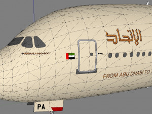 3d etihad airways a380 3D Model