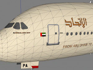 3d etihad airways a380 3D Model