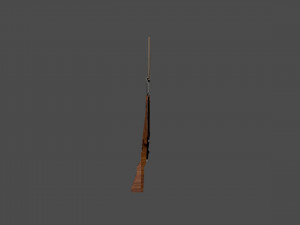regullar soldier with soviet symbols and bayonet Model 3D