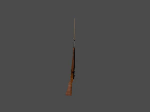regullar soldier with soviet symbols and bayonet 3D Model