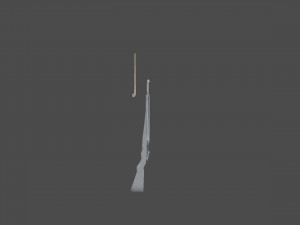regullar soldier with soviet symbols and bayonet Model 3D