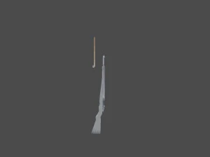 regullar soldier with soviet symbols and bayonet 3D Model