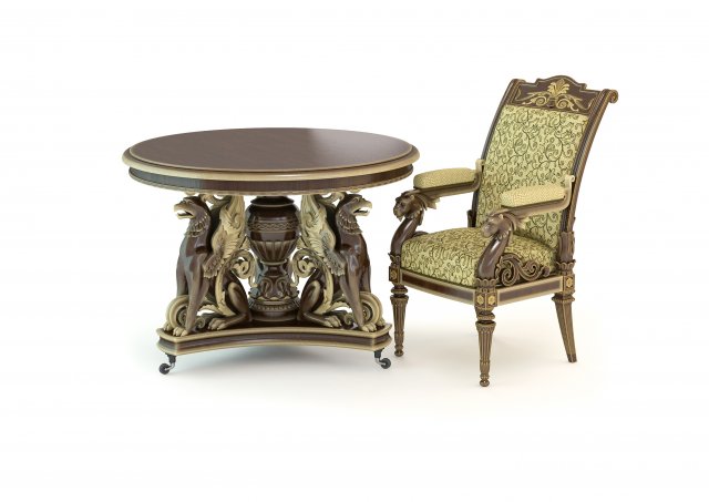 table and chair Modèle 3D .c4d .max .obj .3ds .fbx .stl .blend 