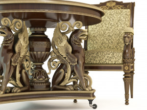 table and chair Modèle 3D