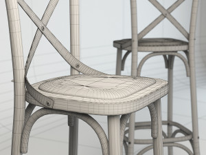 bar stool dzhek 3D 模型