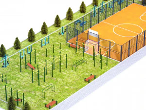 sport ground 3D Model