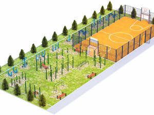 sport ground Modelo 3D