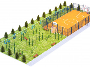 sport ground Modelo 3D